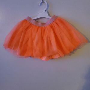 Neon orange skirt for toddler